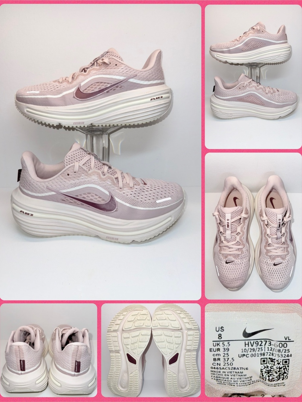 NIKE AIR WINFLO 12  Light Pink Athletic Running Shoes